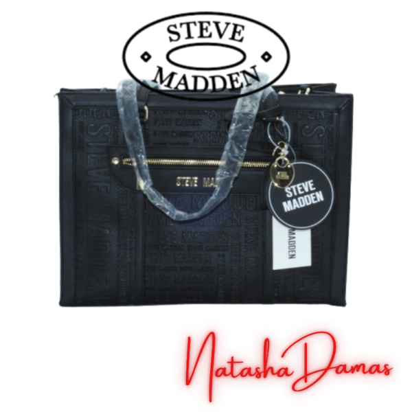 Bolso Structured Tote | Steve Madden |Color Negro | 13 x 10" | Grande