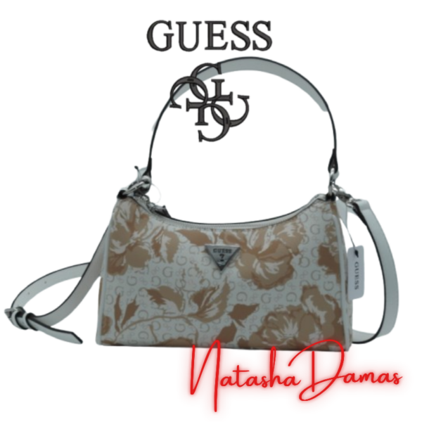 Bolso Hobo Baguette | Guess | Color Blanco - Crema | 11 x 7" | Mediana
