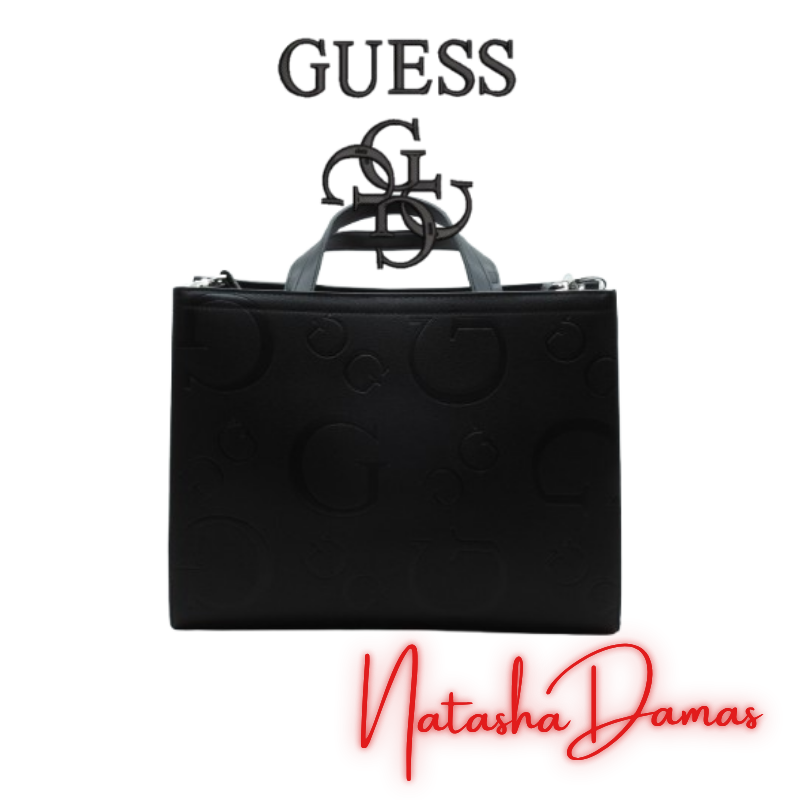 Bolso Tote | Guess | Color Negro | 13 x 10" | Grande - Imagen 3