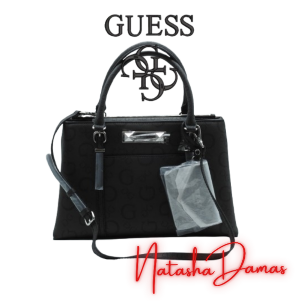 Bolso Satchel | Guess | Color Negro | 12 x 9" | Mediana