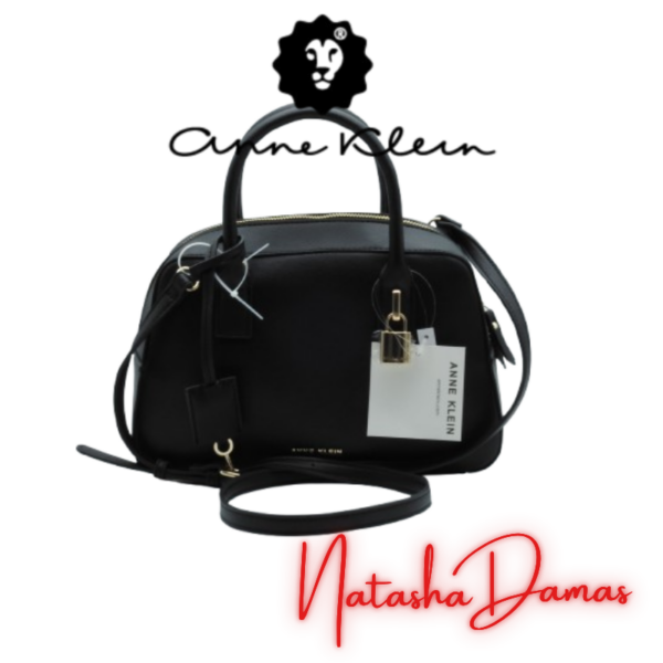 Bolso Satchel Dome | Anne Klein | Color Negro | 12 x 8" | Mediana