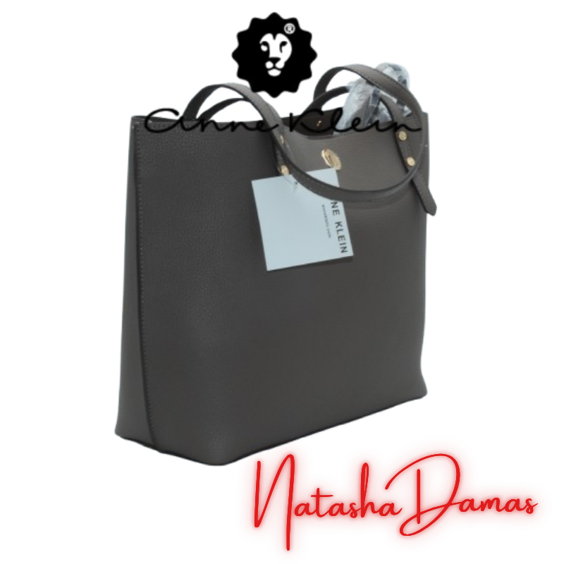 Bolso Tote Shopper | Anne Klein | Color Café - Grisáceo | 12 x 11" | Grande - Imagen 2