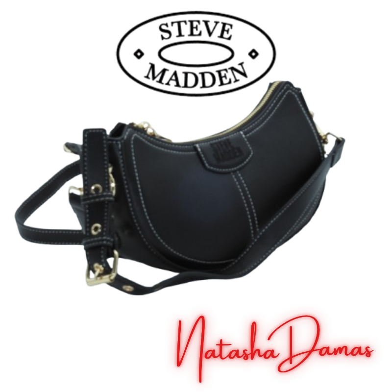 Bolso Hobo Crossbody | Steve Madden | Color Negro | 10 x 6" | Mediana - Imagen 2