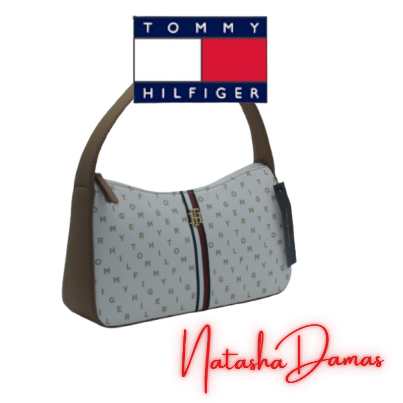 Bolso Shoulder | Tommy Hilfiger | Color Café Claro - Crema | 11 x 7" | Mediana - Imagen 2