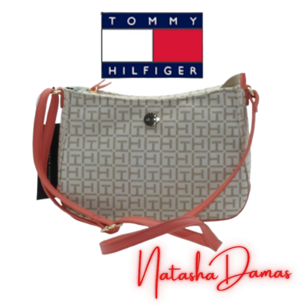 Bolso Crossbody | Tommy Hilfiger | Color Baige | 10 x 7" | Mediana