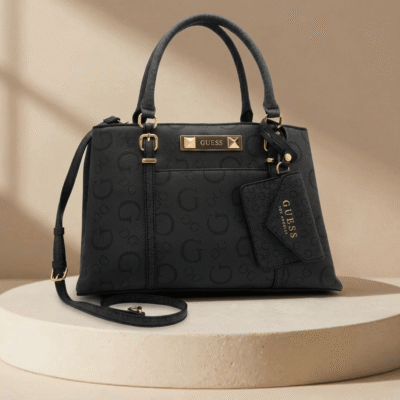 Bolso Satchel | Guess | Color Negro | 12 x 9" | Mediana