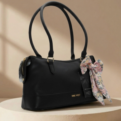 Bolso de Cúpula | Nine West | Color Negro | 12 x 8" | Pequeña