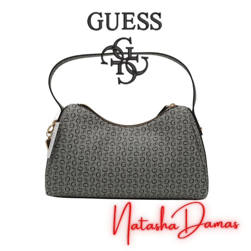 Bolso Hobo | Guess | Color Gris | 13 x 8" | Mediano - Imagen 3