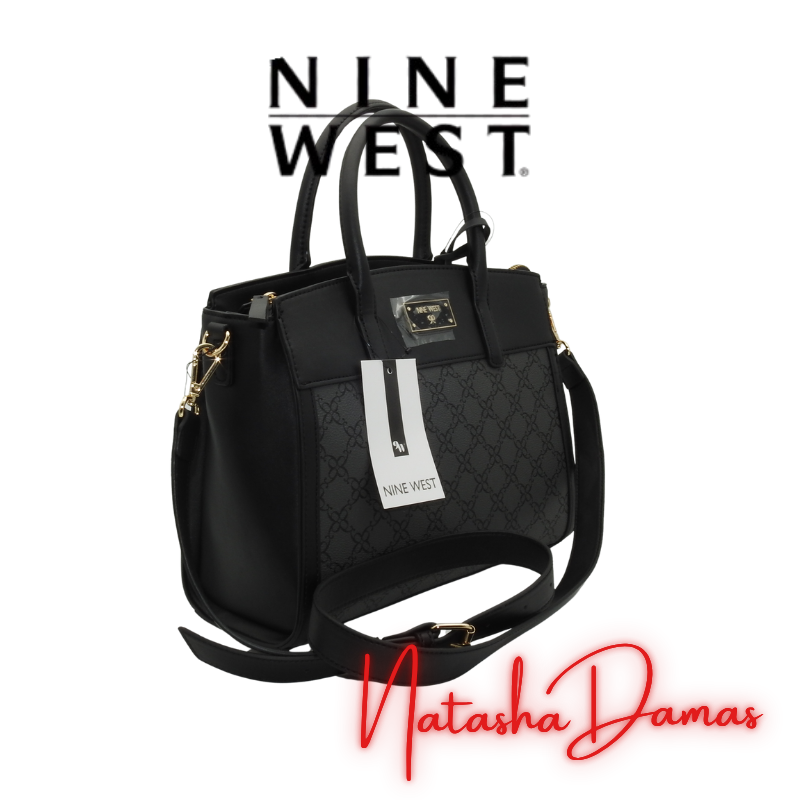 Bolso Satchel | Nine West | Color Negro | 12 x 9" | Mediano - Imagen 3
