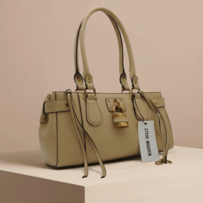 Bolso Satchel | Steve Madden | Color Beige | 13 x 7" | Mediano