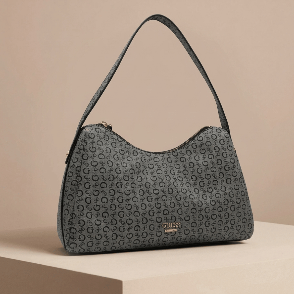 Bolso Hobo | Guess | Color Gris | 13 x 8" | Mediano