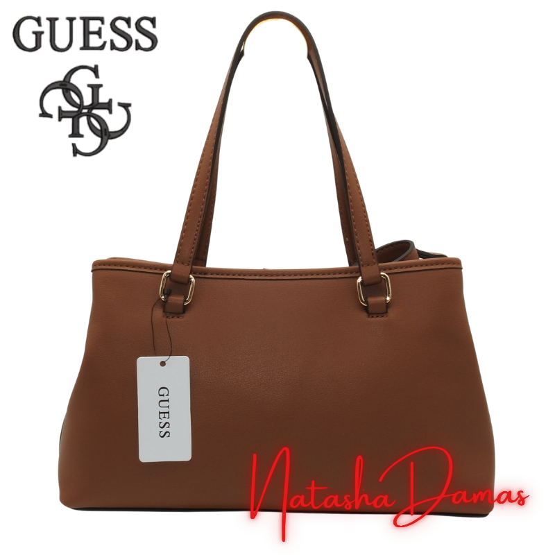 Bolso Abey Satchel | GUESS | Color café | 11” x 8” | Mediana - Imagen 3