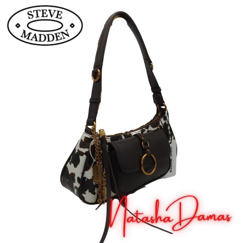 Bolso BDempsy Shoulder bag | Steve Madden | Color café/estampado de vaca | 11” x 6” | Mediana - Imagen 2