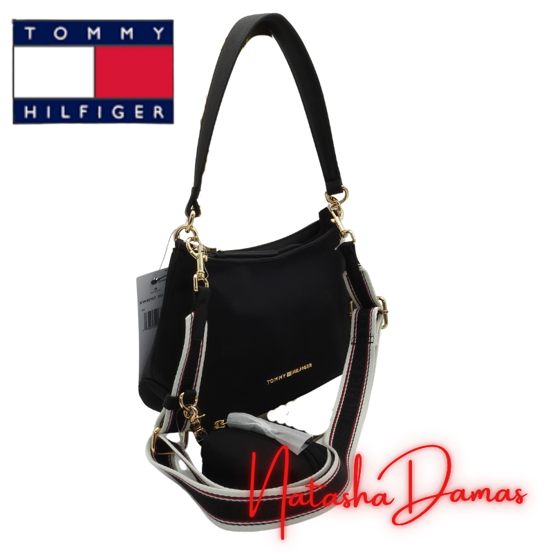 Bolso Crossbody con monedero desmontable | Tommy Hilfiger | Color negro | 10” x 6” | Mediana - Imagen 2