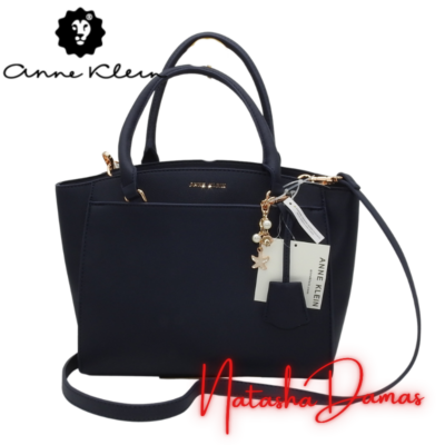 Bolso Curved Satchel | Anne Klein | Color azul | 14” x 9” | Mediana