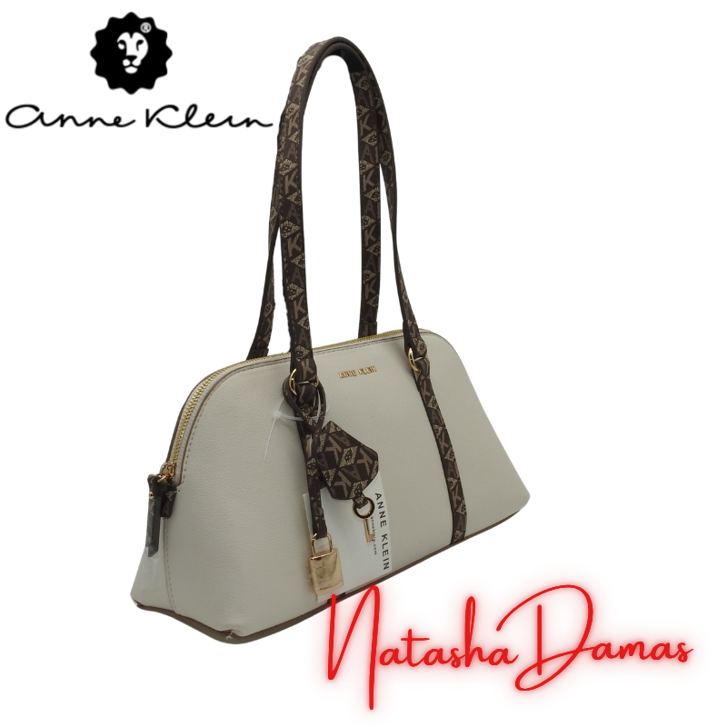 Bolso New Recruits Dome Satchel | Anne Klein | Color crema/marfil | 13” x 7” | Mediana - Imagen 2